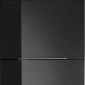 Kühlumbauschrank KOCHSTATION KS-Brindisi Schränke Gr. B/H/T: 60 cm x 200 cm x 60 cm, 3 St., schwarz (schwarz hochglanz, eiche sonoma) Kühlschrankumbauschränke