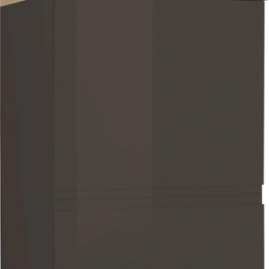 Kühlumbauschrank KOCHSTATION KS-Virginia Schränke Gr. B/H/T: 60 cm x 165 cm x 60 cm, 1 St., grau (grau hochglanz) Kühlschrankumbauschränke