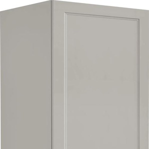 Kühlumbauschrank NOBILIA Cascada, Ausrichtung wählbar Schränke Gr. B/H/T: 60 cm x 216,6 cm x 58,3 cm, Rechts, 2 St., grau (grau, grau) Kühlschrankumbauschränke