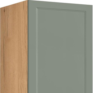 Kühlumbauschrank NOBILIA Cascada, Ausrichtung wählbar Schränke Gr. B/H/T: 60 cm x 216,6 cm x 58,3 cm, Rechts, 2 St., schilf, ei si Kühlschrankumbauschränke