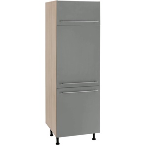 Kühlumbauschrank OPTIFIT Bern Schränke Gr. B/H/T: 60 cm x 211,8 cm x 58,4 cm, 2 St., grau (basaltgrau, akaziefarben) Kühlschrankumbauschränke 60 cm breit, 212 hoch, mit höhenverstellbaren Stellfüßen