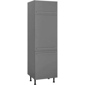 Kühlumbauschrank OPTIFIT Bern Schränke Gr. B/H/T: 60 cm x 211,8 cm x 58,4 cm, 2 St., grau (basaltgrau, basaltgrau) Kühlschrankumbauschränke Schränke 60 cm breit, 212 hoch, mit höhenverstellbaren Stellfüßen