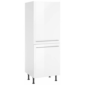 Kühlumbauschrank OPTIFIT Bern Schränke Gr. B/H/T: 60 cm x 176,6 cm x 58,4 cm, 2, weiß (weiß hochglanz, weiß) Kühlschrankumbauschränke