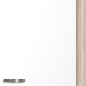 Kühlumbauschrank OPTIFIT Faro Schränke Gr. B/H/T: 60 cm x 174,4 cm x 57,1 cm, 2 St., weiß (weiß glanz) Kühlschrankumbauschränke mit Metallgriffen, Breite 60 cm