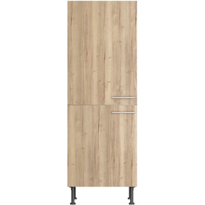 Kühlumbauschrank OPTIFIT Klara Schränke Gr. B/H/T: 60 cm x 176,6 cm x 58,4 cm, 2 St., braun (wildeiche) Kühlschrankumbauschränke Breite 60 cm