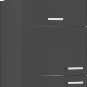 Kühlumbauschrank OPTIFIT Parma Schränke Gr. B/H/T: 60 cm x 211,8 cm x 58,4 cm, 2 St., Komplettausführung, grau (anthrazit) Kühlschrankumbauschränke