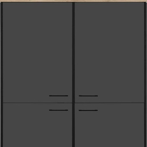 Kühlumbauschrank OPTIFIT Tokio Schränke Gr. B/H/T: 126 cm x 178,2 cm x 59,3 cm, 4 St., Komplettausführung, grau (anthrazit) Kühlschrankumbauschränke 126 cm breit, mit Stahlgestell