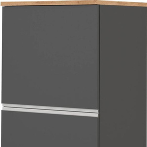 Kühlumbauschrank TECNOS Sole Schränke Gr. B/H/T: 60 cm x 165 cm x 60 cm, 2 St., schwarz (anthrazit, anthrazit, wotan eiche) Kühlschrankumbauschränke Breite 60 cm, Nischenmaß 56,85390 cm