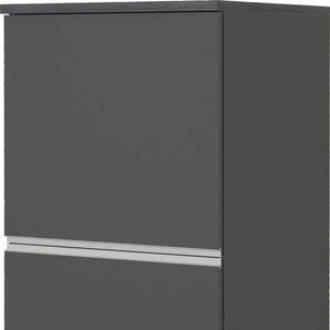 Kühlumbauschrank TECNOS Sole Schränke Gr. B/H/T: 60 cm x 165 cm x 60 cm, 2 St., schwarz (anthrazit, anthrazit, schiefer) Kühlschrankumbauschränke Breite 60 cm, Nischenmaß 56,85390 cm