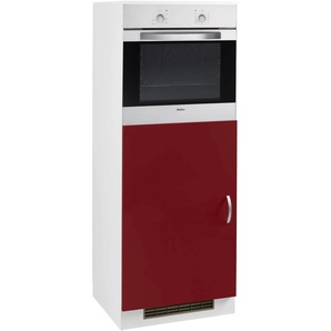 Kühlumbauschrank WIHO KÜCHEN Flexi Schränke Gr. B/H/T: 60 cm x 165 cm x 60 cm, rot (rot glanz) Kühlschrankumbauschrank Kühlschrankumbauschränke Schränke