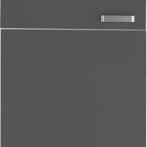 Kühlumbauschrank WIHO KÜCHEN Husum Schränke Gr. B/H/T: 60 cm x 200 cm x 57 cm, 3 St., grau (front: anthrazit, korpus: weiß) Kühlschrankumbauschränke 60 cm breit