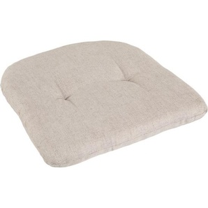 Kühnemuth Auflage Halbrundform Linz Leinen natur 45x47 cm 60% Leinen, 40% Baumwolle