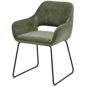 Kufenstuhl - grün - Materialmix - 56,5 cm - 82 cm - cm 59,0 | Möbel Kraft