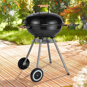 Kugelgrill, Schwarz, Metall, 79 cm, Grills, Holzkohlegrills