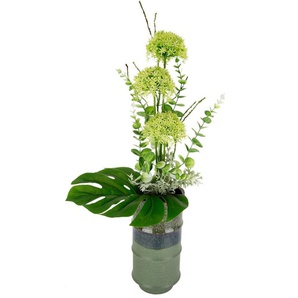 Kunstblume Allium, I.GE.A., Höhe 65 cm, In Vase aus Keramik exotisches Kunstblumenarrangement