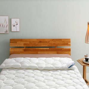 Kunstfaserbettdecke BECO EcoWell Bettdecken für Sommer und Winter, Decke Gr. B/L: 155 cm x 220 cm, warm, Baumwoll Bezug, beige (natur) Allergiker Bettdecke