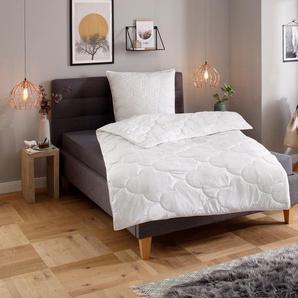 Kunstfaserbettdecke MY HOME Mondschein, Bettdecke 135x200 cm, 155x220 cm, 200x200 cm, weiß, B:155cm L:220cm, Bezug: 100% Polyester. Füllung: 100% Polyester, Bettdecken, Bettdecken, Sommer, Winter; allergiker geeignet (Hausstauballergiker)