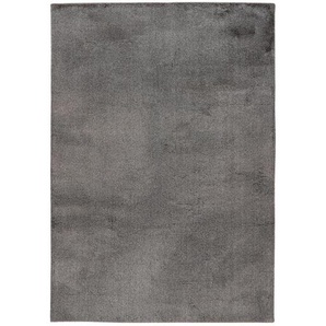 Kunstfell, Grau, Textil, rechteckig, 160x230 cm, für Fußbodenheizung geeignet, Teppiche & Böden, Teppiche, Fellteppiche
