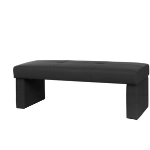 Woodford Kunstleder-Bank Seta - schwarz - Materialmix - 150 cm - 49 cm - cm 48,0 | Möbel Kraft