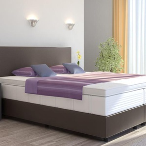 Kunstleder Boxspringbett Emil 80 x 200 cm Anthrazit