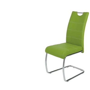 Kunstleder-Schwingstuhl  Flavio ¦ grün ¦ Maße (cm): B: 42 H: 98 T: 57.0