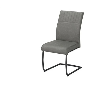 Kunstleder-Schwingstuhl - grau - Materialmix - 50 cm - 98 cm - cm 61,0 | Möbel Kraft