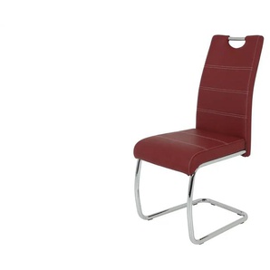 Kunstleder-Schwingstuhl - rot - Materialmix - 42 cm - 98 cm - cm 57,0 | Möbel Kraft