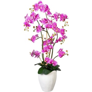 Kunstorchidee Deko-Orchidee Phalaenopsis XL im Keramiktopf Orchidee Phalaenopsis, Creativ green, Höhe 110 cm