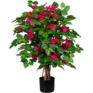 Kunstpflanze CREATIV GREEN Bougainvillea Kunstpflanzen Gr. H: 100 cm, 1 St., rot (kirschrot) Künstliche Zimmerpflanzen