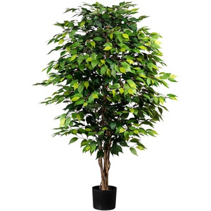 Kunstpflanze CREATIV GREEN Ficus Benjamini Kunstpflanzen Gr. H: 150 cm, 1 St., grün Künstliche Zimmerpflanzen