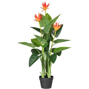 Kunstpflanze CREATIV GREEN Guzmania Kunstpflanzen Gr. H: 105 cm, 1 St., orange Künstliche Zimmerpflanzen