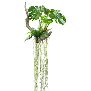 Kunstpflanze CREATIV GREEN Splitphilodendron Kunstpflanzen Gr. B/H: 50 cm x 160 cm, 1 St., grün Künstliche Zimmerpflanzen