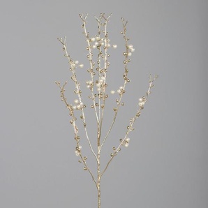 Kunstpflanze, Gold, Kunststoff, 80 cm, Dekoration, Weihnachtsdekoration, Dekoblumen