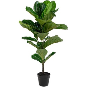 Kunstpflanze, Grün, Kunststoff, 100 cm, inkl. Topf, Dekoration, Blumen & Zubehör, Kunstpflanzen