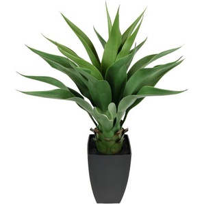 Kunstpflanze Künstliche Agave im Topf Pflanze Aloe Vera Sansevieria, I.GE.A., Höhe 70 cm, Grünpflanze Zimmerpflanze Palme