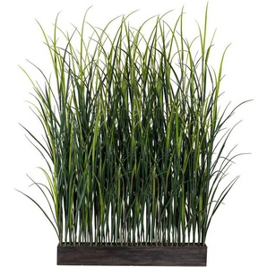 Kunstpflanze Kunststoffgras Raumteiler Gras, Creativ green, Höhe 150 cm, im Holzkasten