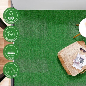Kunstrasen ANDIAMO La Gomera Teppiche Gr. B/L: 200 cm x 250 cm, 9 mm, 1 St., grün Kunstrasen für Balkon & Terrasse, Rasenteppich, wasserdurchlässig, hochwertig