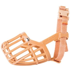 Kunststoff-Maulkorb Hundemaulkorb Größe 1 Länge 3,9 - 4,9 cm Umfang 18 cm Beige