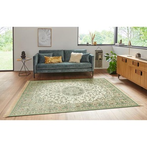 Kurzflorteppich Antik Nain Multicolor/Grün 160 x 230cm Webstoff