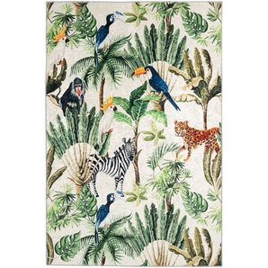 Kurzflorteppich Exotic IV Multicolor 160 x 230cm Webstoff