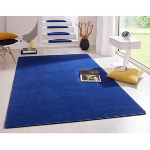 Kurzflorteppich Fancy Blau/Dunkelblau 200 x 280cm Mischgewebe