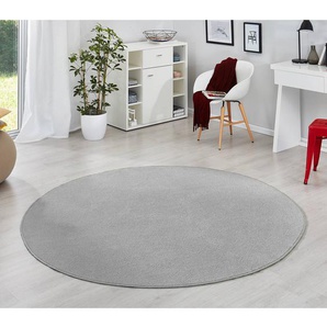 Kurzflorteppich Fancy Circle Grau/Granit Ø 200cm Mischgewebe
