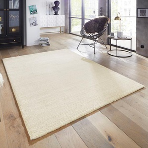 Kurzflorteppich Loos Beige/Ivory 120 x 170cm Webstoff