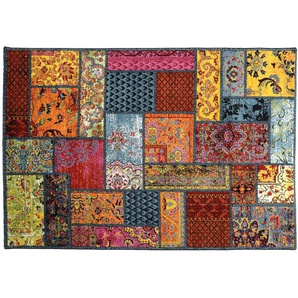 Kurzflorteppich Pardis Patch - mehrfarbig - Synthetische Fasern - 200 cm | Möbel Kraft