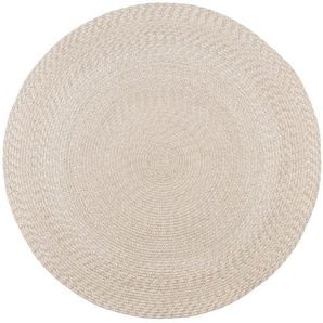 Kurzflorteppich Menorca I Beige Ø 180cm Webstoff
