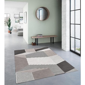 Kurzflorteppich Salzgitter Beige/Grau/Schwarz 200 x 290cm Polypropylen