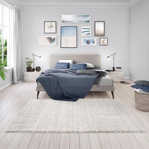 Kurzflorteppich Secret Grau/Grau 160 x 230cm Webstoff