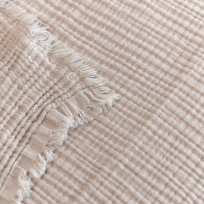 Kuscheldecke aus Baumwollgaze 160 x 200 (cm) / Beige