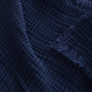 Kuscheldecke aus Baumwollgaze 160 x 200 (cm) / Dunkelblau
