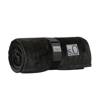S.Oliver Kuscheldecke Kuschelsoft - schwarz - Synthetik - 150 cm | Möbel Kraft
